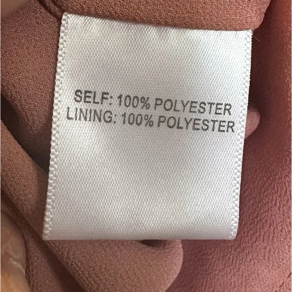 Rose & Olive Mauve/Cream Boho Ruffled Polka Dots Peasant Lined‎ Long Sleeve Sz M - Picture 7 of 7